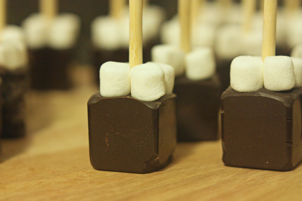 Hot Chocolate Stirrers: Dark Chocolate + Cinnamon Wooden