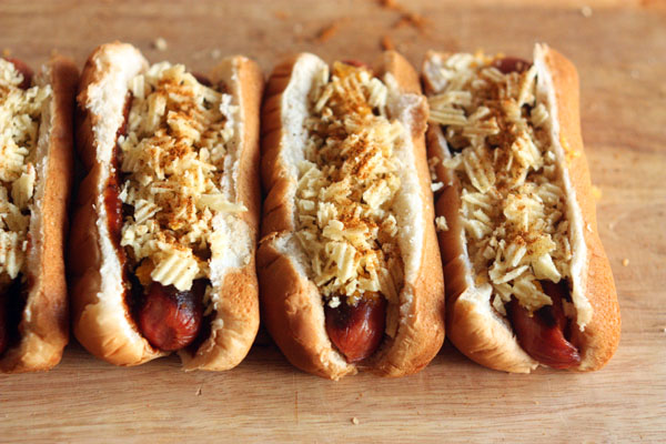 Chip and Cheddar Hot Dogs