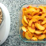 Peaches with Almond Crisp